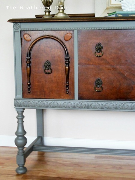grey and wood buffet 12 WD