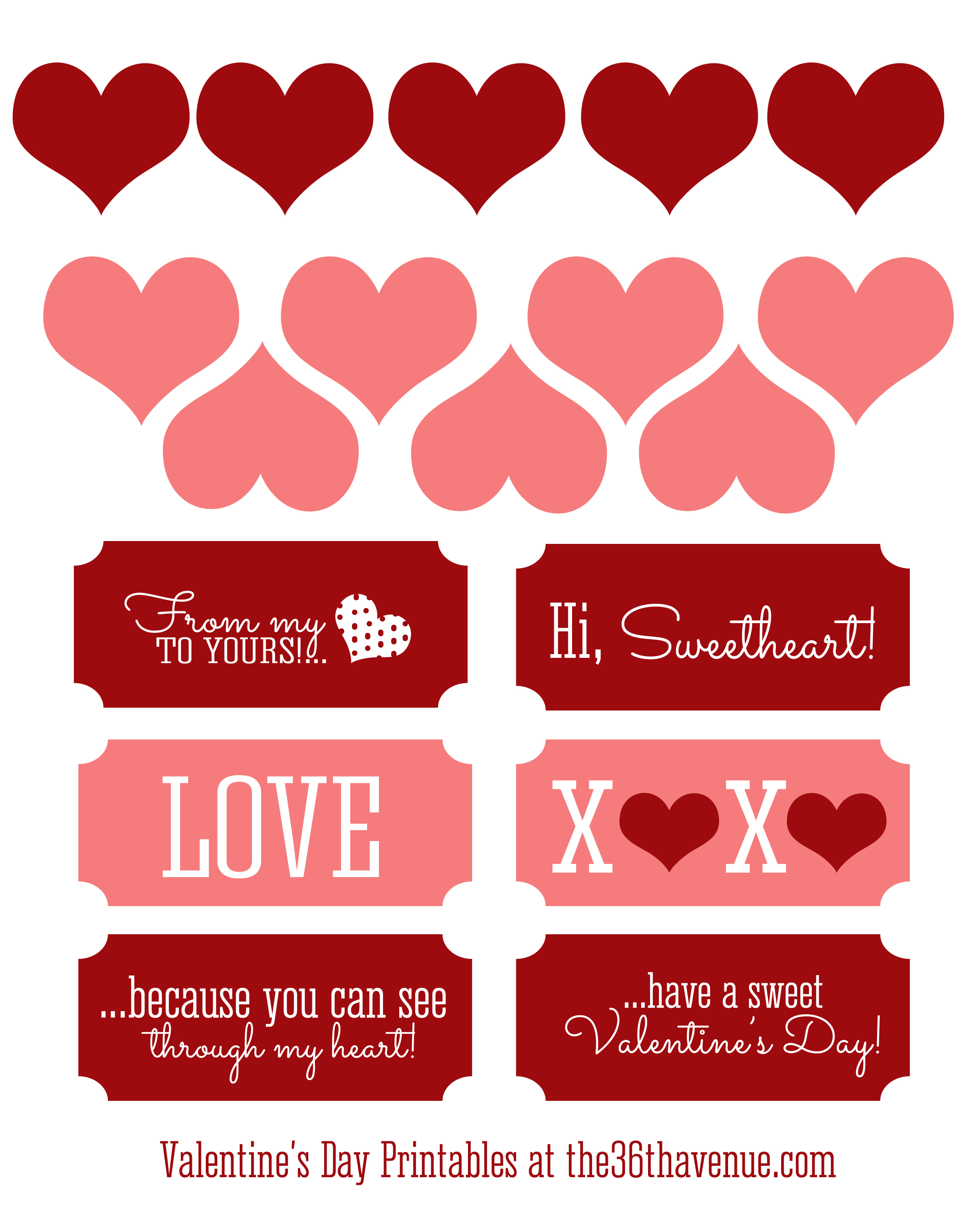 Free Valentine Printables and Candy Jar | The 36th AVENUE2400 x 3000