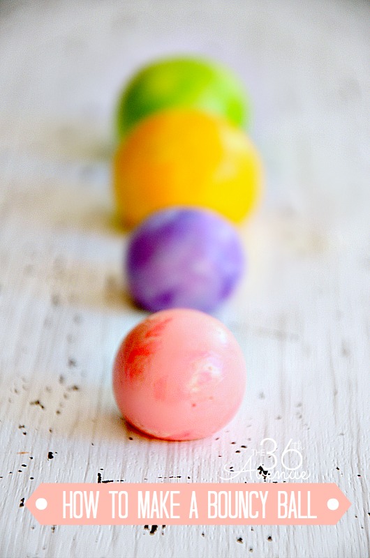 How to make a bouncy ball Tutorial... Kids love making and playing with these! #crafts #kids @the36thavenue 