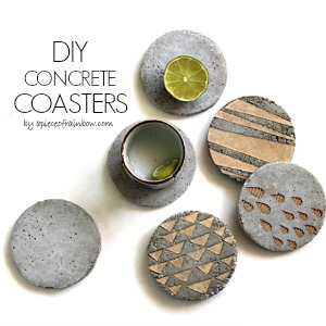 The 36th AVENUE | DIY Concrete Coasters With Decorative Inserts | The