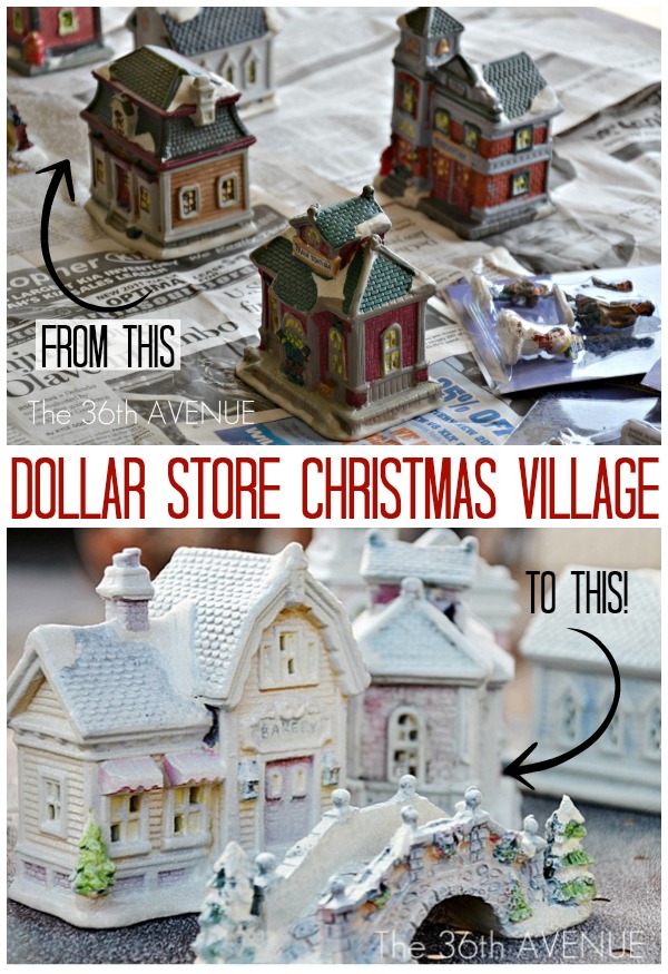 Dollar Store Christmas Village