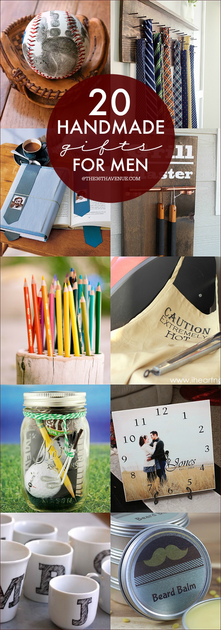 Handmade Gifts - Gift Tutorials for Men. So many great ideas.