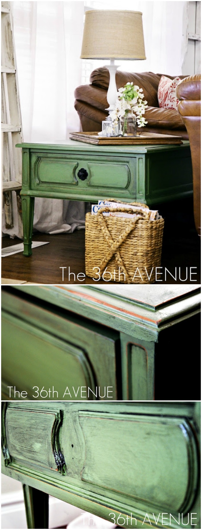 How to antique your furniture in three easy steps! Tutorial at the36thavenue.com