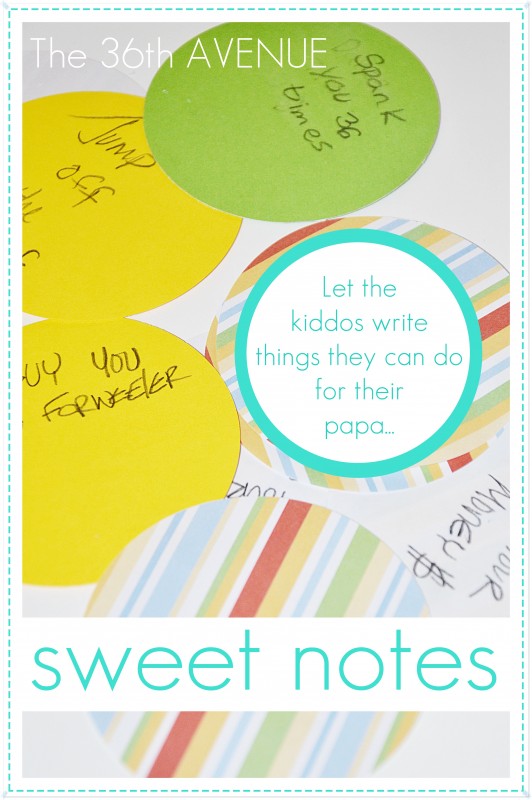 Make a cute message wreath with sweet thoughts and notes for mom and dad. So sweet! the36thavenue.com