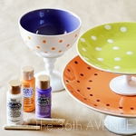 Paint and make your own ceramic candy stands.
