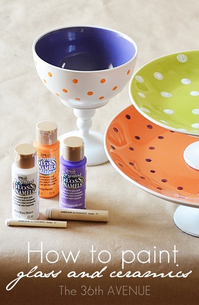 Paint and make your own ceramic candy stands.