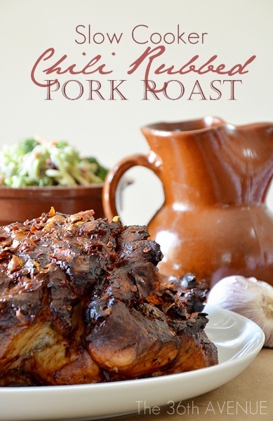 Chili Rubbed Pork Roast { Slow Cooker} by the36thavenue.com