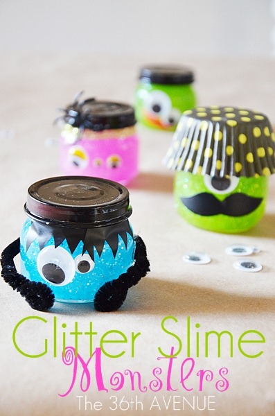 Halloween Glitter Slime Monsters by the36thavenue.com