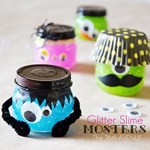 Halloween Glitter Slime Monsters