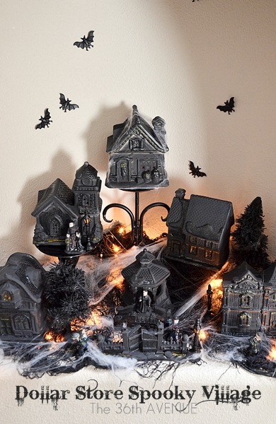DIY Dollar Store Halloween Village by the36thavenue.com