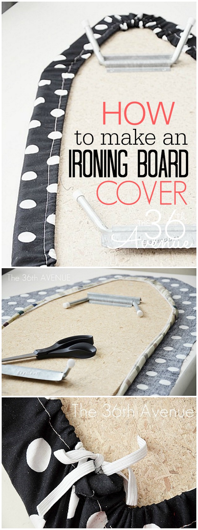 How to make an ironing board cover tutorial at the36thavenue.com