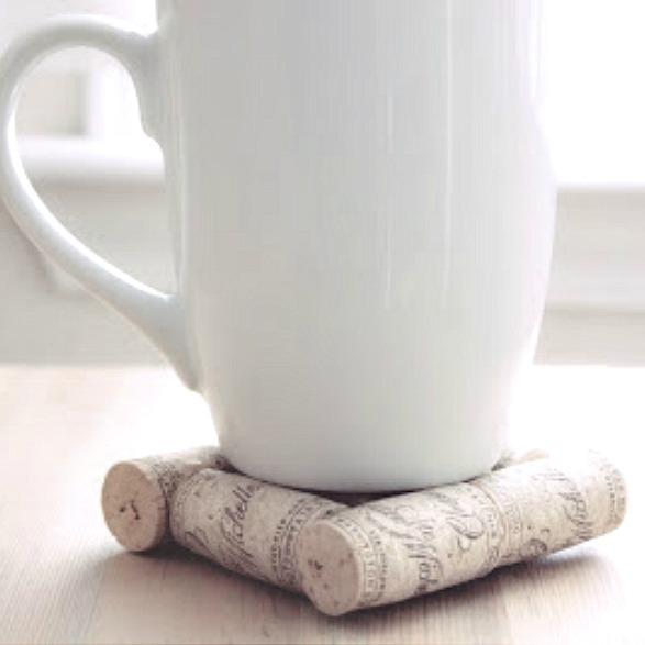 DIY Cork Coaster.  These handmade coasters would make the best gift!