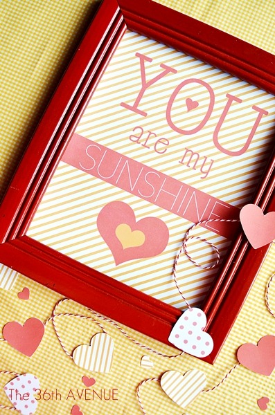 You are my sunshine Free Printable by the36thavenue.com
