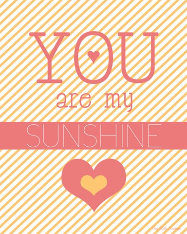 You are my sunshine Free Printable by the36thavenue.com