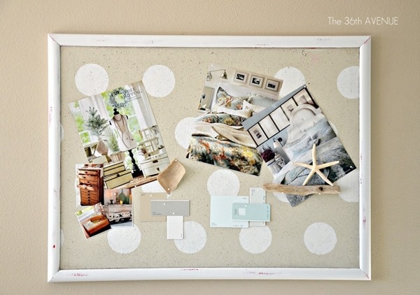 DIY Easy Cork Board Cover. #DIY #office the36thavenue.com