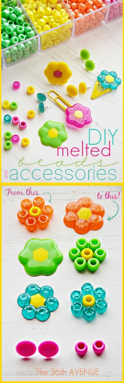DIY CRAFTS - Melted Beads and accessories at the36thavenue.com