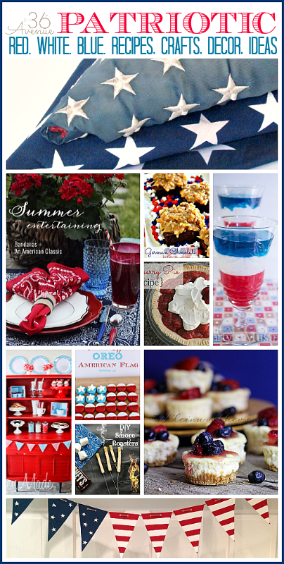 Awesome Patriotic Ideas... Perfect to celebrate the 4th of July and Memorial Day! the36thavenue.com #4thofjuly #USA