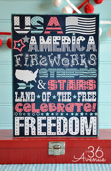 4th of July Free Printable from the36thavenue.com Pin it now and print it later!