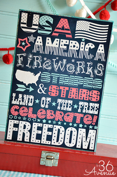 4th of July Free Printable from the36thavenue.com Pin it now and print it later!