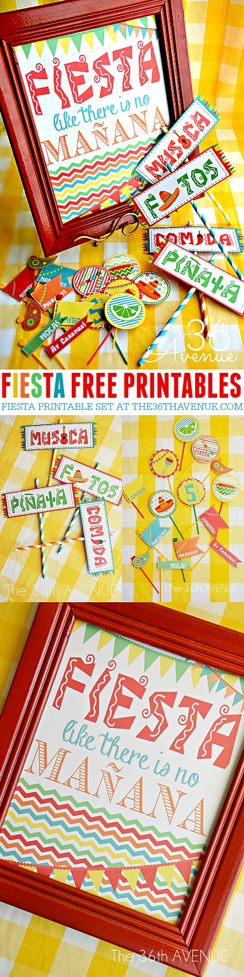 Cinco de Mayo Fiesta Printables at the36thavenue.com
