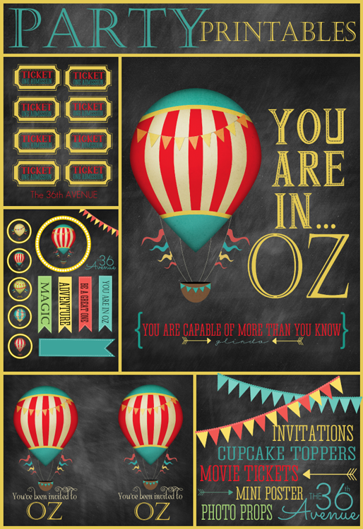 Birthday Party Printables... Bring The Land of OZ home! the36thavenue.com #birthday #kids