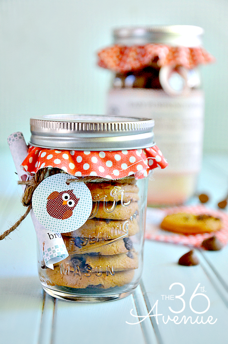 Such a cute gift idea! Pumpkin Cookie Recipe and Free Printable at the36thavenue.com