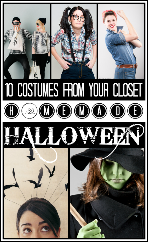 10 Genius Last Minute #Halloween #Costumes from your closet at the36thavenue.com ...Eek!