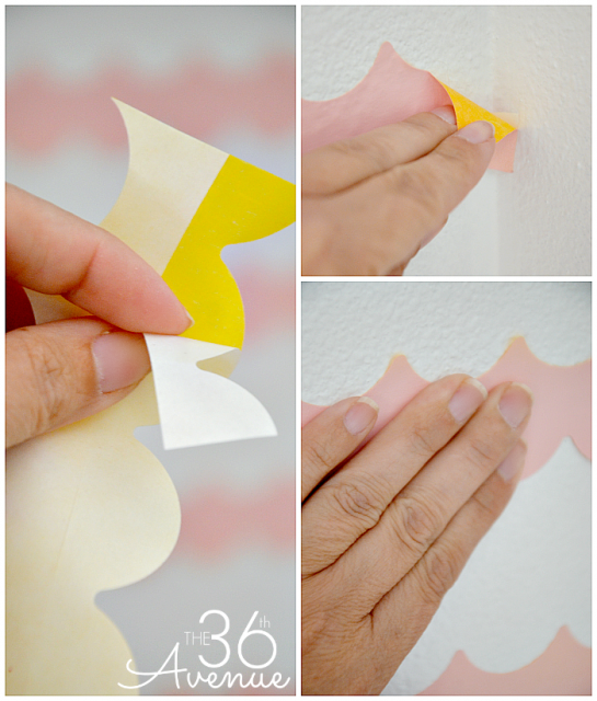30 minutes DIY Scallop Wall... Tutorial at www.the36thavenue.com