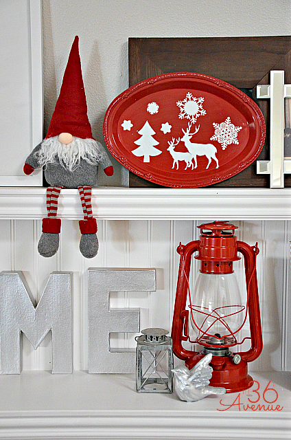 DIY Christmas Decoupage Platter Tutorial at www.the36thavenue.com Let it snow! #MSholiday