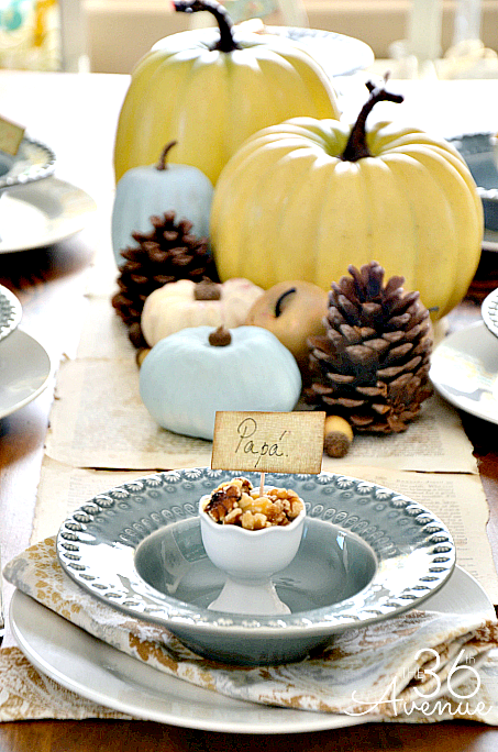 How to create a beautiful and affordable Thanksgiving Table Escape with things you already have. the36thavenue.com