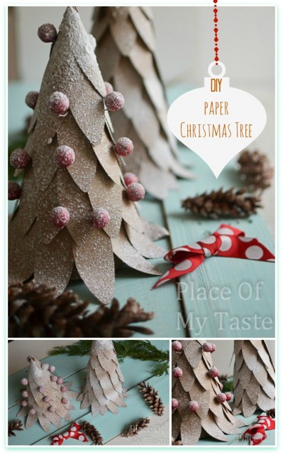 DIY Paper Christmas -Tree @placeofmytaste.com