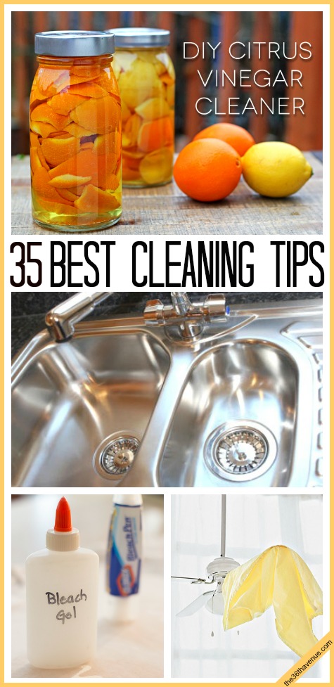 35 AWESOME cleaning tips for the home at the36thavenue.com #cleaning 