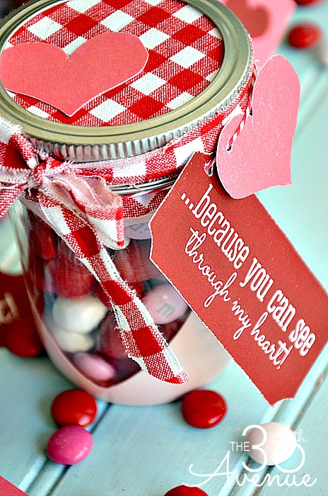 Super cute FREE Valentine Printables and Heart Candy Jar Tutorial at the36thavenue.com Pin it now and make them later! #valentines