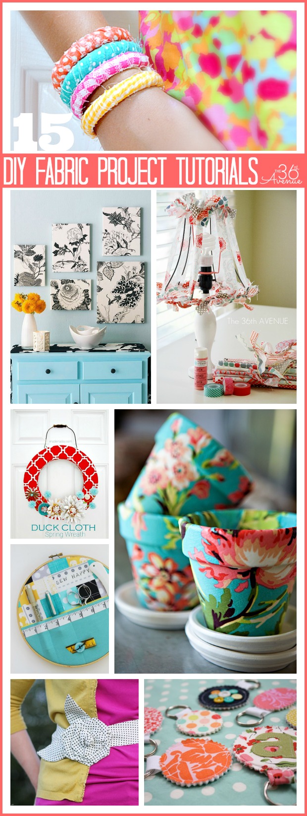 15 DIY Fabric Project Tutorials... These are awesome! #craft #diy