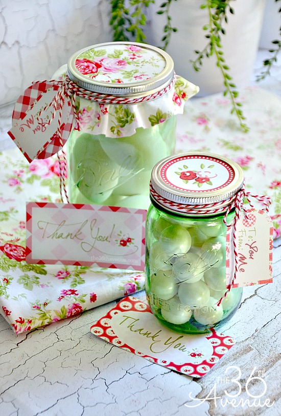 Adorable Free Printables and Jar Gift Idea at the36thavenue.com #herritagecollection #contest 