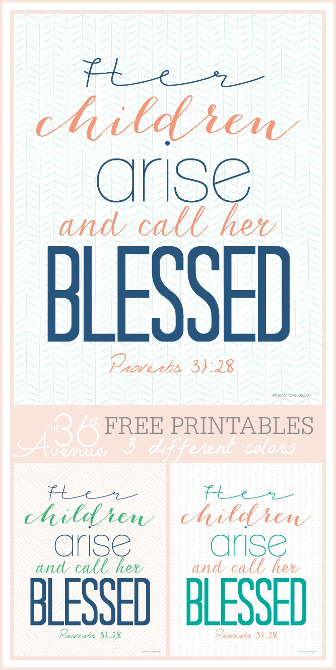 Free Printable Mother's Day the36thavenue.com