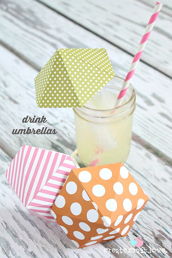 Crafts : DIY Drink Umbrella Tutorial. Perfect for parties! 
