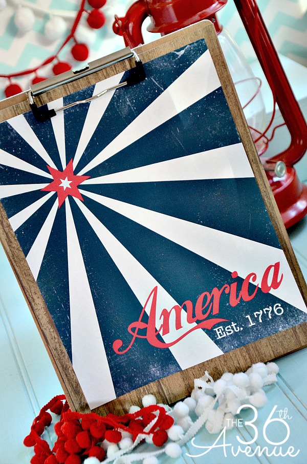 Fourth of July FREE PRINTABLE  at the36thavenue.com