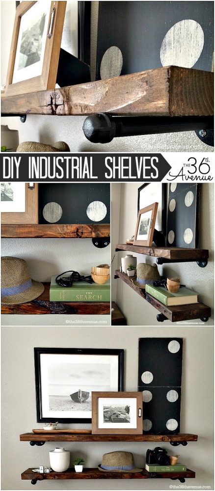 View of DIY Industrial Shelves | The 36th AVENUE