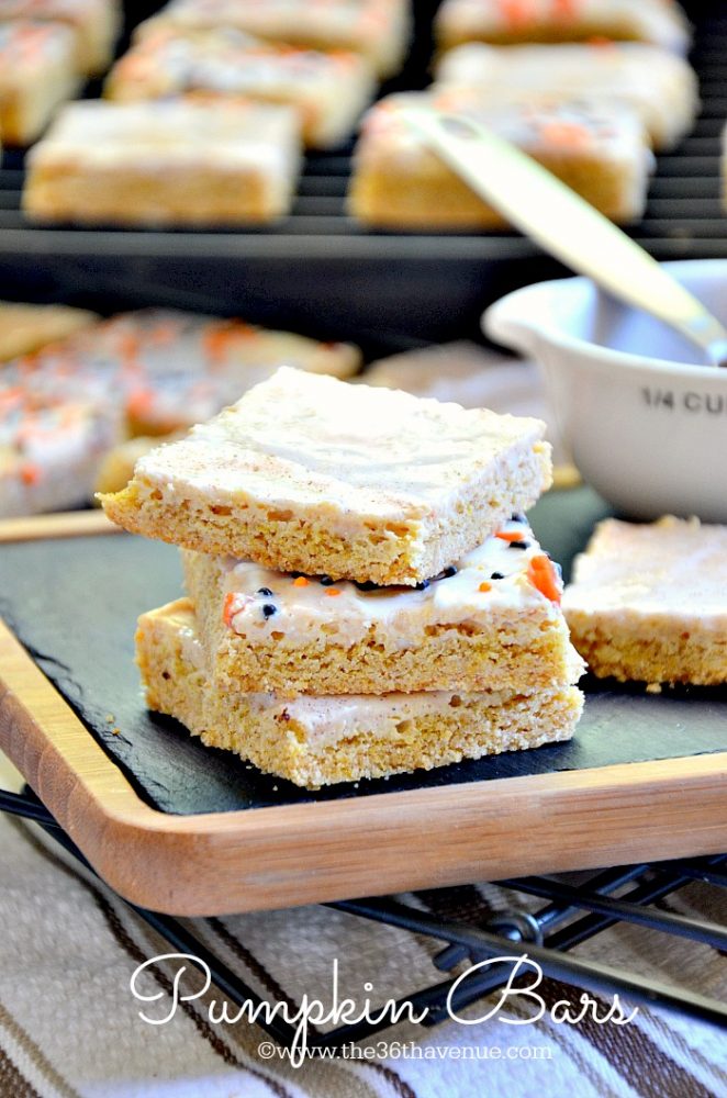 Pumpkin Bars Recipe | The 36th AVENUE
