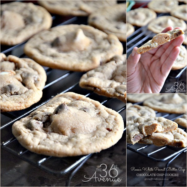 Reese's Peanut Butter Cup Chocolate Chip Cookie Recipe. Pin it NOW and bake them later! the36thavenue.com 