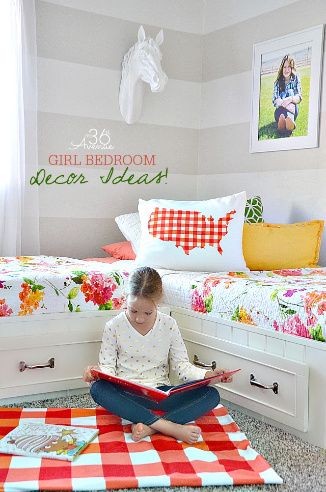 Girls Bedroom Decor Ideas by the36thavenue.com #shutterflydecor