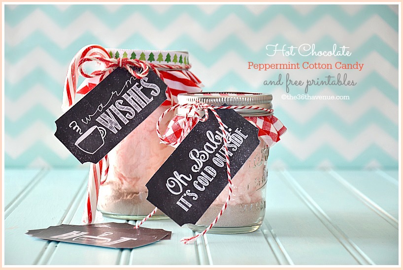 Gift Idea : Peppermint Hot Chocolate and Free Tag Printables the36thavenue.com
