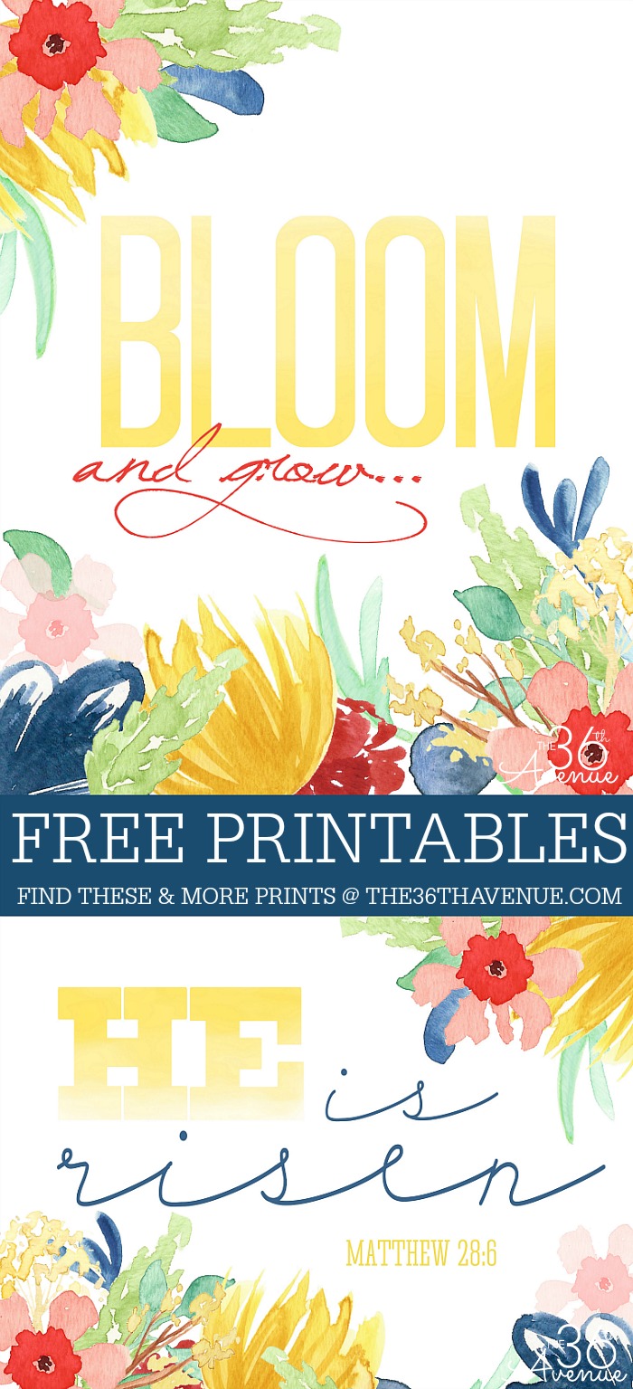 Free Printables - Floral Prints at the36thavenue.com