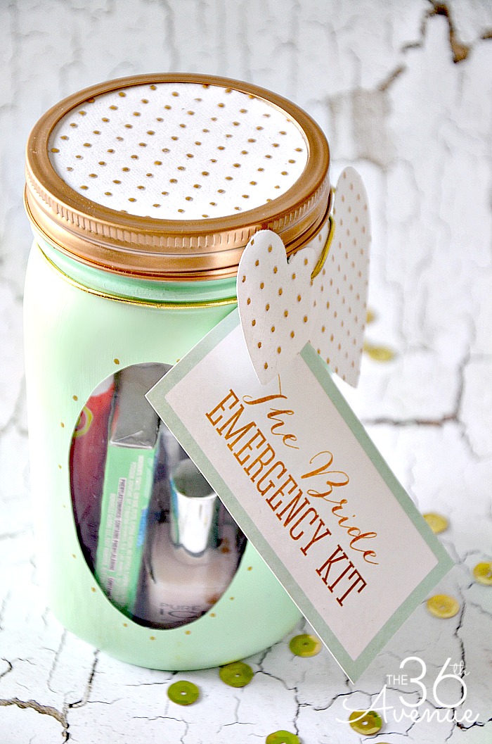 Mason Jar Crafts - The Bride Emergency Kit... So cute! 
