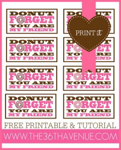 Free Printable – Donut Forget Valentine’s Day | The 36th AVENUE
