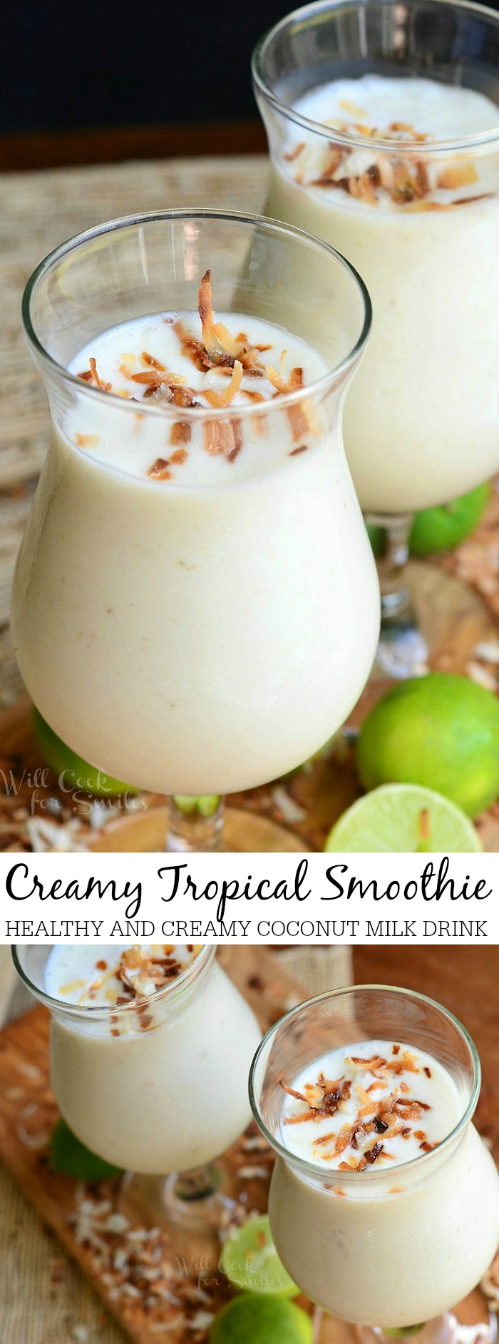 Recipes - Healthy Creamy Tropical Smoothie from willcookforsmiles.com