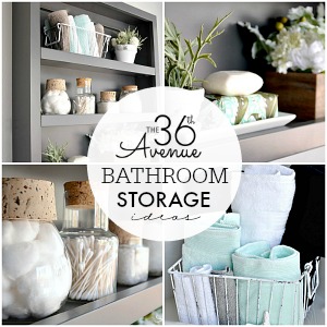 Bathroom Storage and Organization Ideas at the36thavenue.com #cleaning #bathroom