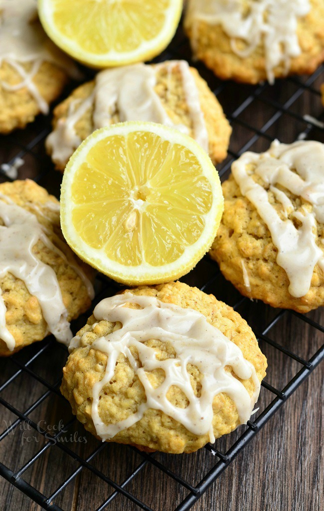 Glazed-Lemon-Vanilla-Oatmeal-Cookies-1-from-willcookforsmiles.com_