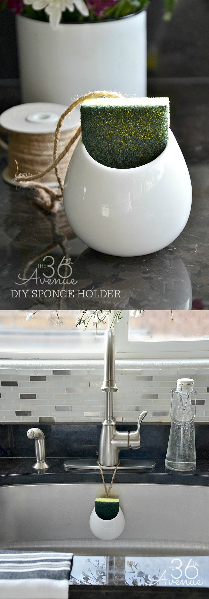 DIY Home Project - DIY Sponge Holder Tutorial at the36thavenue.com